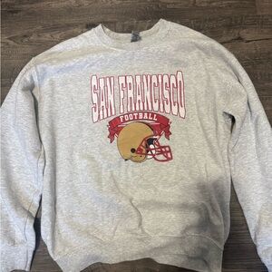 Gray San Francisco Football Crewneck